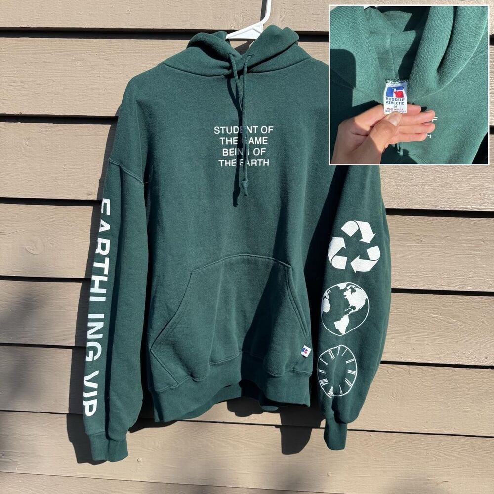 Russell-athletic Men's Green Hoodie